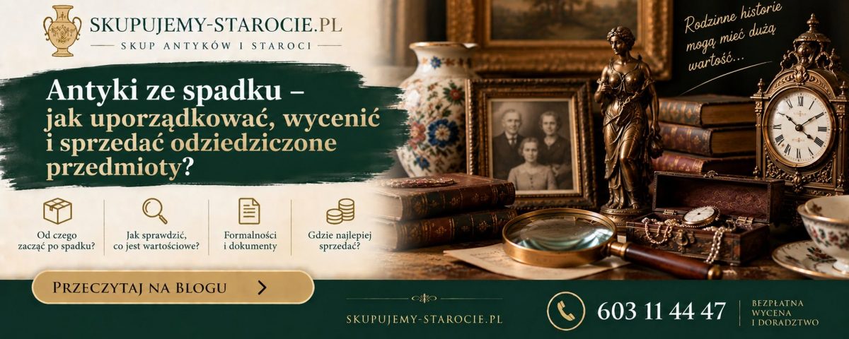 Antyki ze spadku – jak uporządkować wycenić i sprzedać odziedziczone przedmioty