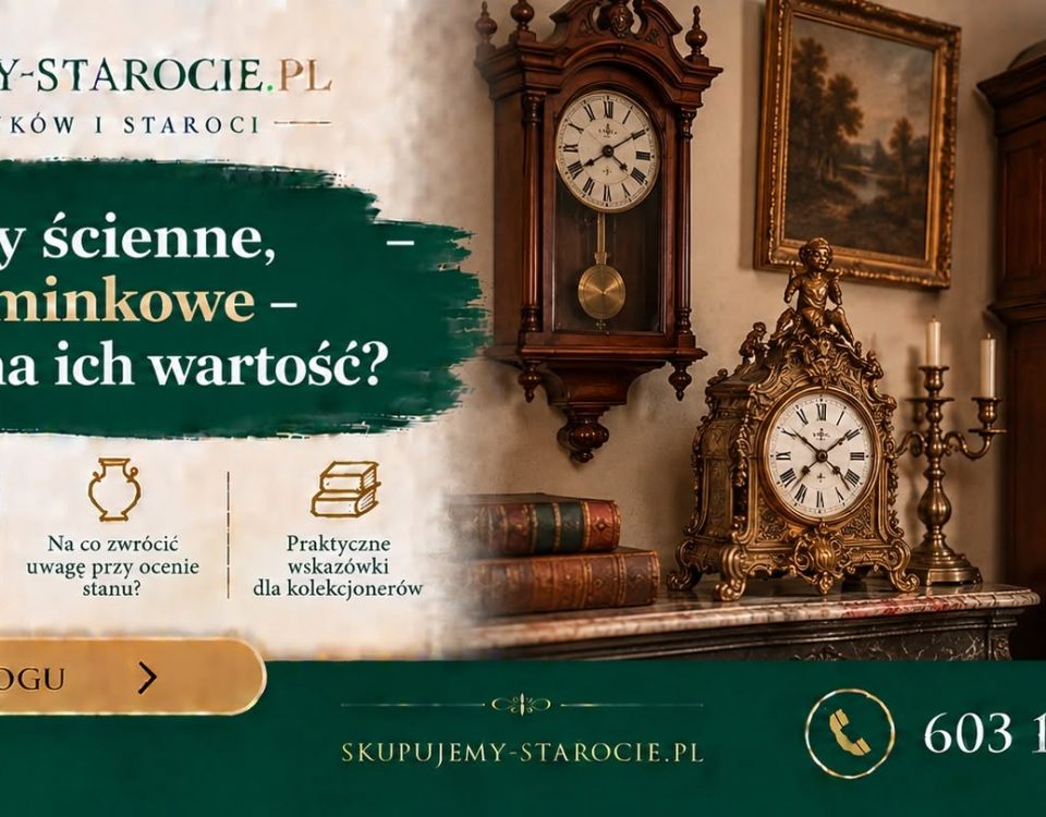 Stare zegary ścienne stojące i kominkowe – co wpływa na ich wartość