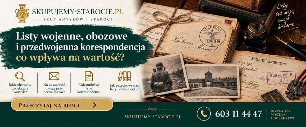 Listy wojenne obozowe i przedwojenna korespondencja – co wpływa na wartość