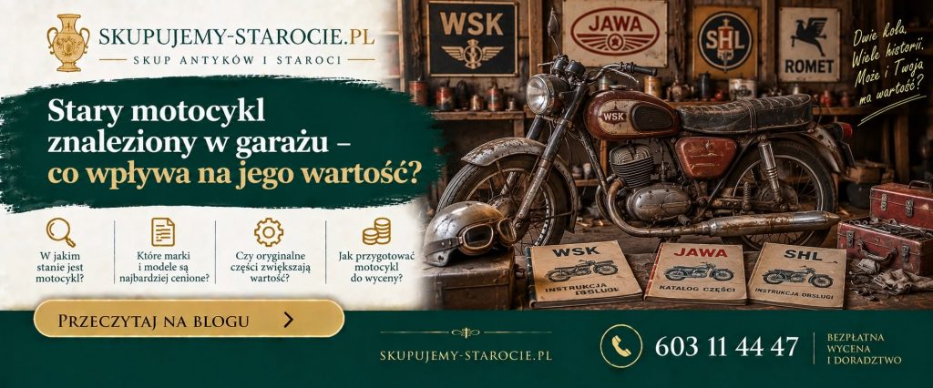 Stary motocykl znaleziony w garażu – co wpływa na jego wartość