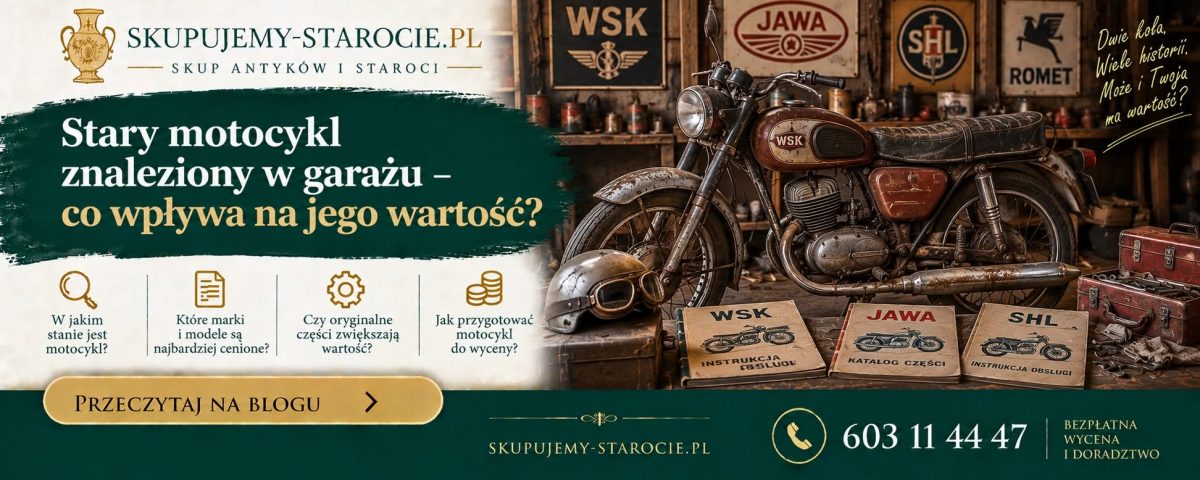 Stary motocykl znaleziony w garażu – co wpływa na jego wartość